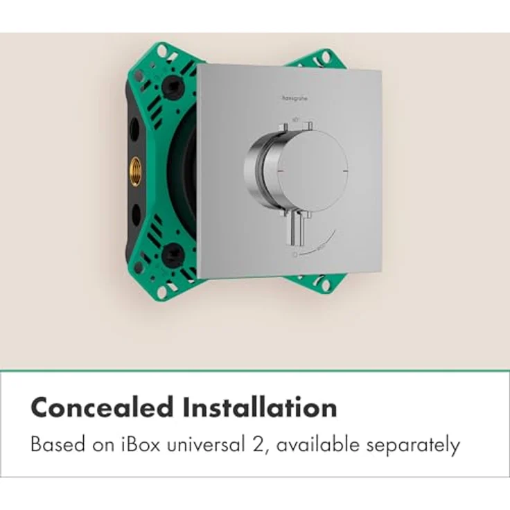 hansgrohe Ecostat Comfort E Duschthermostat Unterputz, Duscharmatur mit SafetyStop bei 40° C, für 1 Verbraucher, Brushed Black Chrome – Bild 5