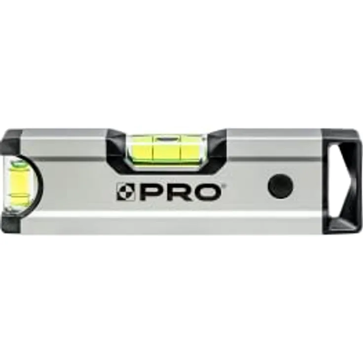 PRO PRO600 Mini Wasserwaage mit Magneten 17cm Eloxiert - Härte 9 auf der Mohs Skala - Ergonomisches Profil und ERS+ Anti Shock Absorber, Silber - Preisvergleich