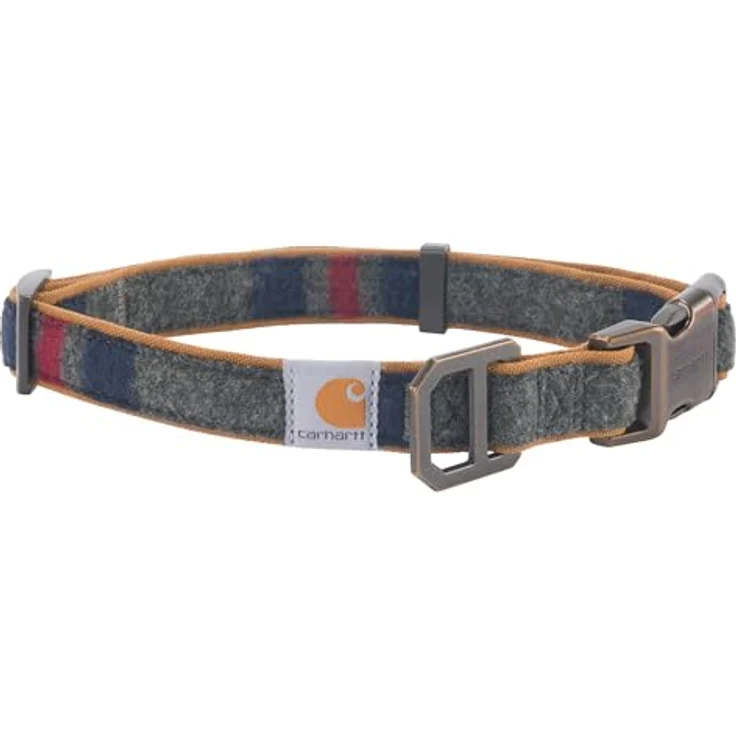Carhartt Hunde-Halsband Blanket Stripe P000461, wasserabweisend, 100% Nylon Cordura®, verstellbar, mit Metall D-Ring – Bild 1