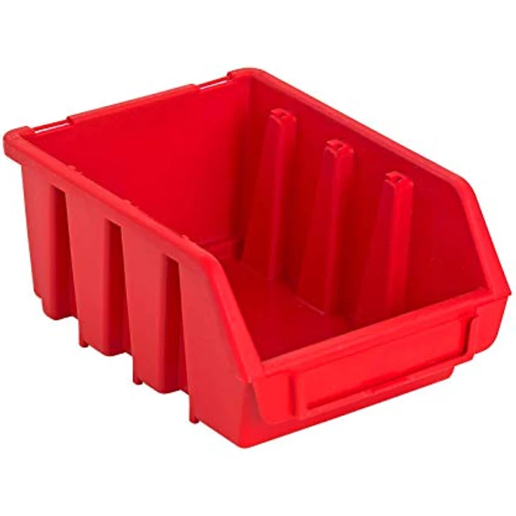 ADB Kellerregal 85250, anthrazit, mit 93 stapelbaren Sichtlagerkästen und stabiler Qualitätsstahlblech-Konstruktion, 111,4 x 35,0 x 165,0 cm – Bild 2