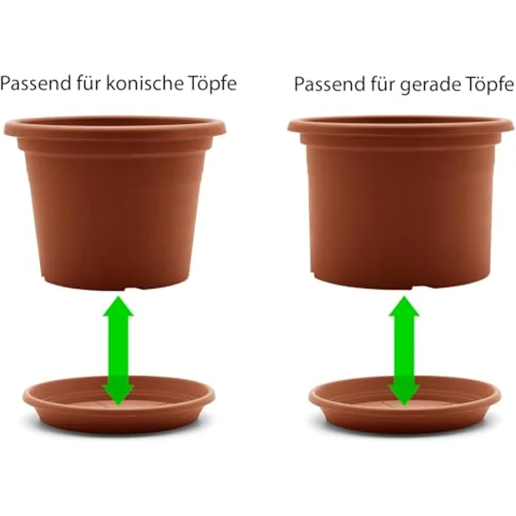 BigDean 20 Stück Blumentopf Untersetzer Ø 29,5 cm in Terracotta - Robuster Kunststoff & Made in Europe – Bild 5