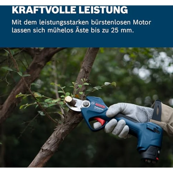 Bosch Professional Akku-Astschere »GGP 12V-25« Complete Kit, mit 2 x 3.0Ah Lithium-Ionen Akku, Schnittbreite 2,5 cm, Gewicht 0,84 kg – Bild 4