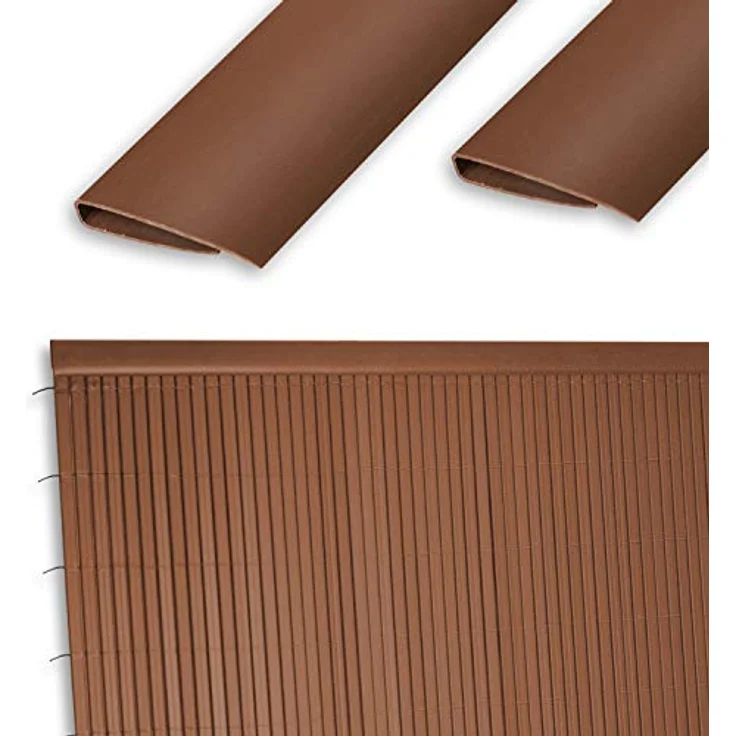 Ribelli PVC Abschlussleiste, 100 cm, braun, frostbeständig und wasserabweisend, 9 Stück – Bild 3