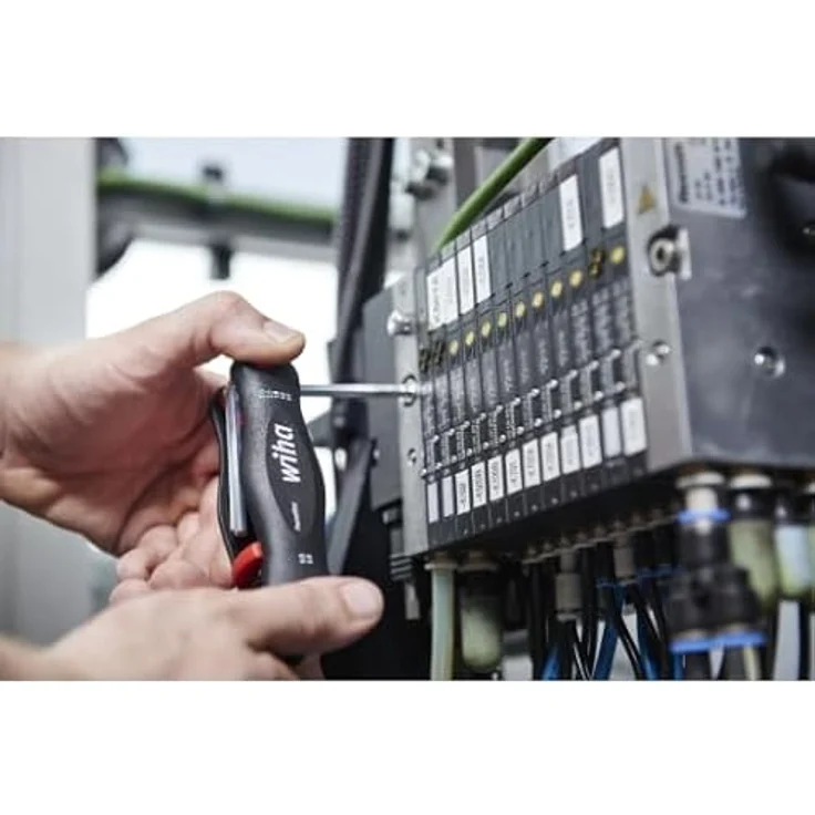Wiha Multitool PocketStar Sechskant 7-tlg. (23035), per Tastendruck, schneller Zugriff, als Längs- und Quergriff einsetzbar, sicher verstaut, all-in-one Werkzeug – Bild 3