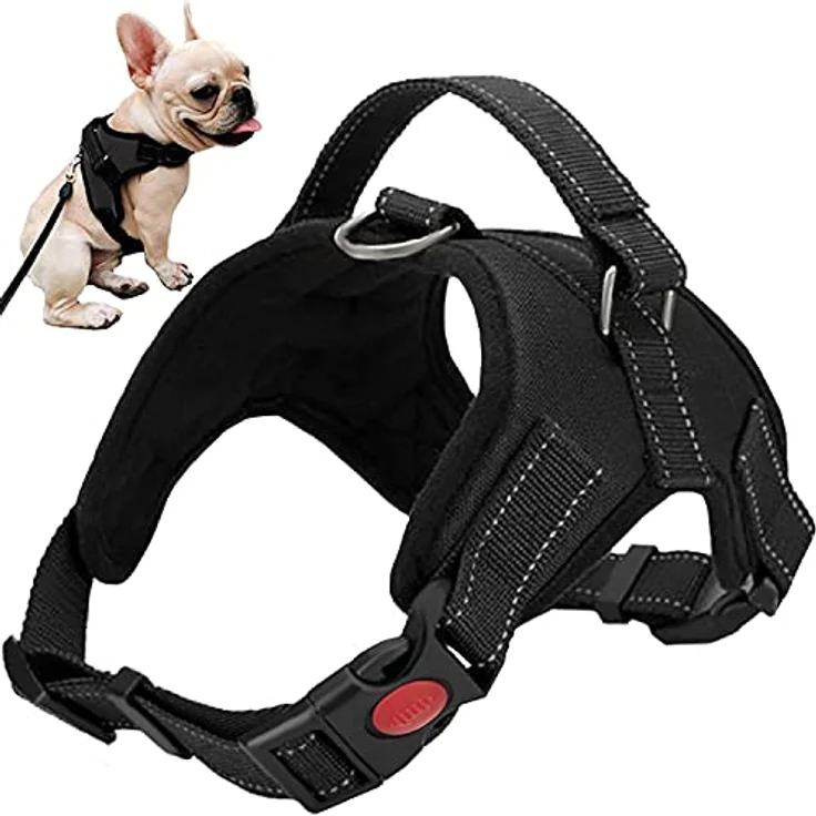 ISO TRADE Geschirr Brustgeschirr Hundegeschirr Sicherheitsgeschirr 16149, Größe S für Hunde bis 22 kg, aus PP, Polyester und Baumwolle, drucklos und mit Griff – Bild 1