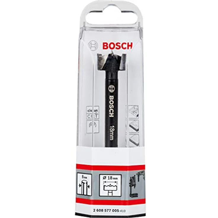 BOSCH Forstnerbohrer DIN 7483 G, 18 x 90 mm, präzises Bohren für Weich- und Hartholz, Schaftdurchmesser 8 mm – Bild 3
