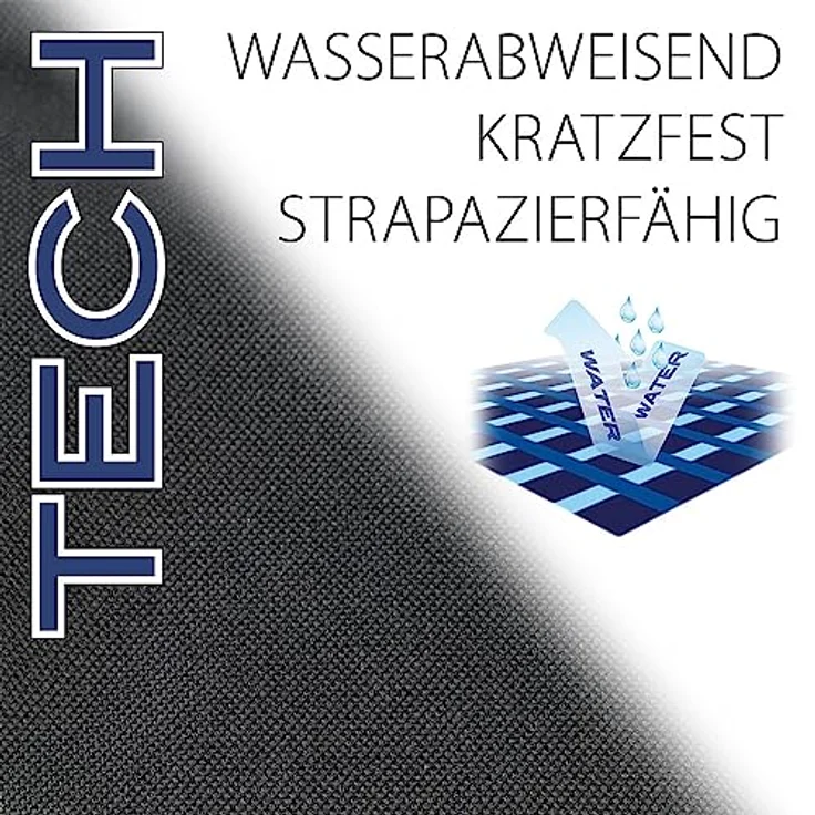 Ferplast Hundebett TENDER TECH 60, Hundematte, Hundekissen Haustierbett mit abnehmbarem Bezug, strapazierfähiger, kratzfester High-tech Stoff, wasserfest, waschbar, 61 x 46 x h 5 cm, schwarz – Bild 5