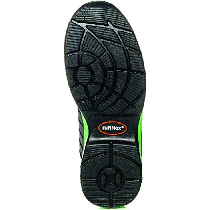BIG Arbeitsschutz RUNNEX® S1P-ESD-Sicherheitshalbschuhe FlexStar, metallfrei, rutschhemmende SRC-Laufsohle, AIRSTREAM-Funktionsfutter, Grau-Grün, Weite 11 – Bild 5