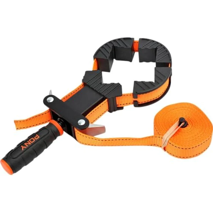 cemon Schraubzwinge Pony 4.5 M Schnellspannklemme mit Band, ideal für das Verleimen von Möbeln und zum Bündeln von Gegenständen, schwarz – Bild 4