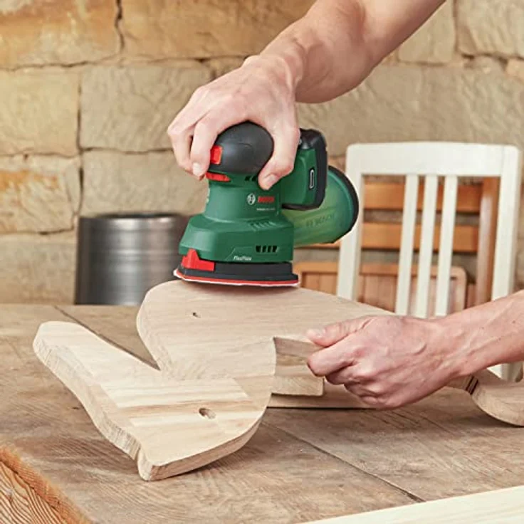 Bosch Akku-Schleifer UniversalSander 18V-10 (ohne Akku; 18 Volt System; für die DIY-Holzbearbeitung; 32x Schleifpapier; im Karton) – Amazon Edition – Bild 4