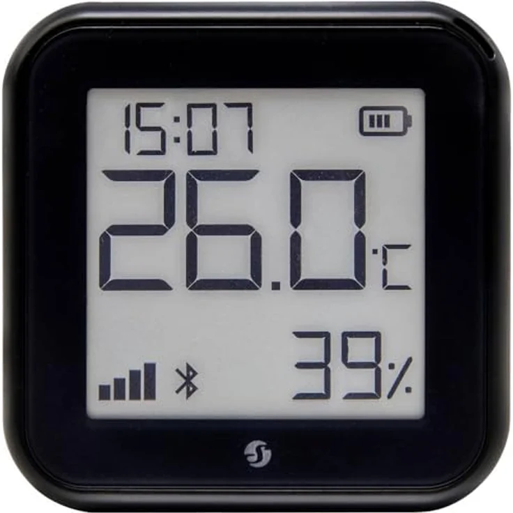 Shelly H&T Gen 3 Matte Black, Wlan-Thermometer + Hygrometer mit E-Paper-Display, schwarz – Bild 4