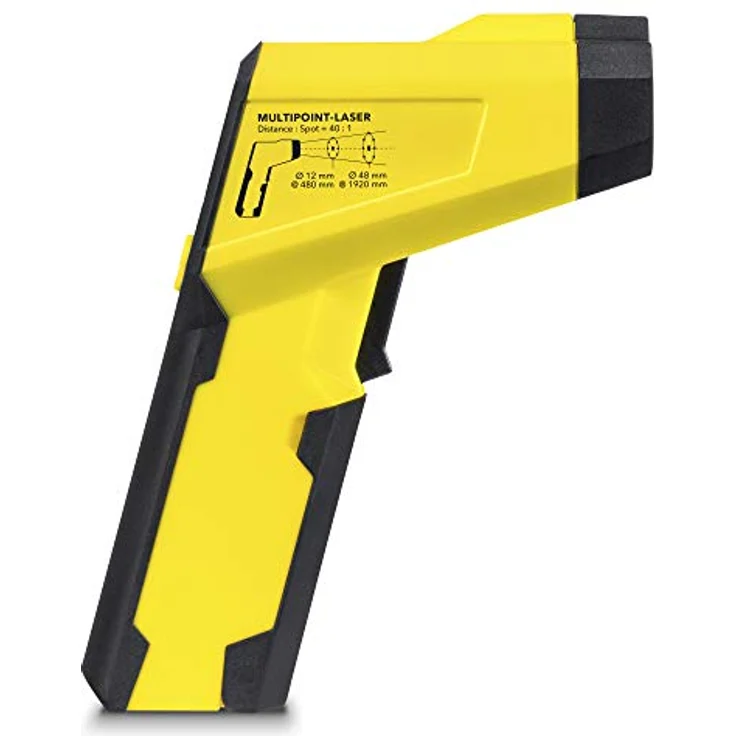 TROTEC Infrarot-Thermometer/Pyrometer TP7 Multipunkt Laser TP 7, Optische Auflösung 40:1, Oberflächentemperaturmessung von -50 °C bis +1.000 °C, Emissionsgrad von 0,1 bis 1,0 – Bild 2