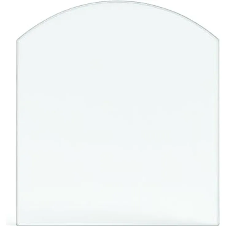FEUER CAMPUS Funkenschutzplatte Glas Segmentbogen 110×85×0,6 cm ESG, hitzebeständige Kamin Bodenplatte für kleine Öfen, bruchsicherer Schutz mit unauffälliger Optik