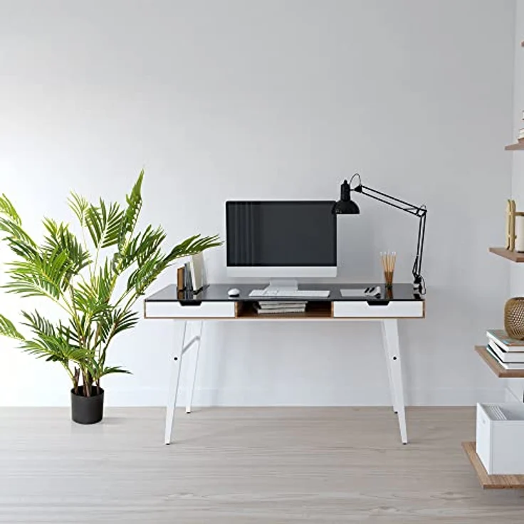 hjh OFFICE Kunstpflanze Areca I Höhe 120 cm Grün Deko Goldfruchtpalme pflegeleicht Zimmerpalme künstlich, 871010 – Bild 4