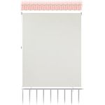 Relaxdays Senkrechtmarkise, 240 x 180 cm, Außenrollo für Balkon, Terrasse & Garten, wetterfest, Sonnenschutzrollo, beige