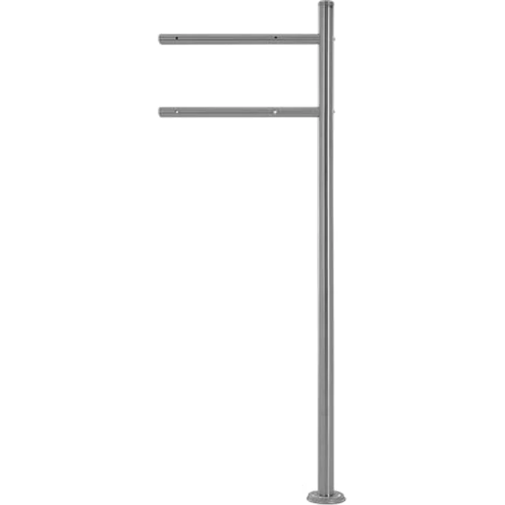 ML-DESIGN Standbriefkasten mit Zeitungsfach, Edelstahl Silber, 120cm Standfuß und Bodenanker, witterungsbeständig und rostfrei – Bild 4