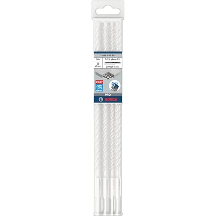 Bosch 10x PRO SDS plus-5X Hammerbohrer (für Stahlbeton, Beton, Ø 8,00 mm, Professional Zubehör Bohrhammer) – Bild 2