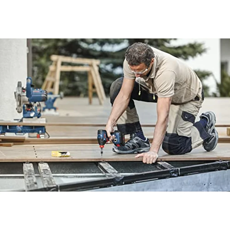 Bosch Professional 18V System Akku Drehschlagschrauber GDX 18V-210 C, max. Drehmoment 210 Nm, 2x Akku GBA 18V 5.0Ah, Schnellladegerät GAL 18V-40, L-BOXX – Bild 3