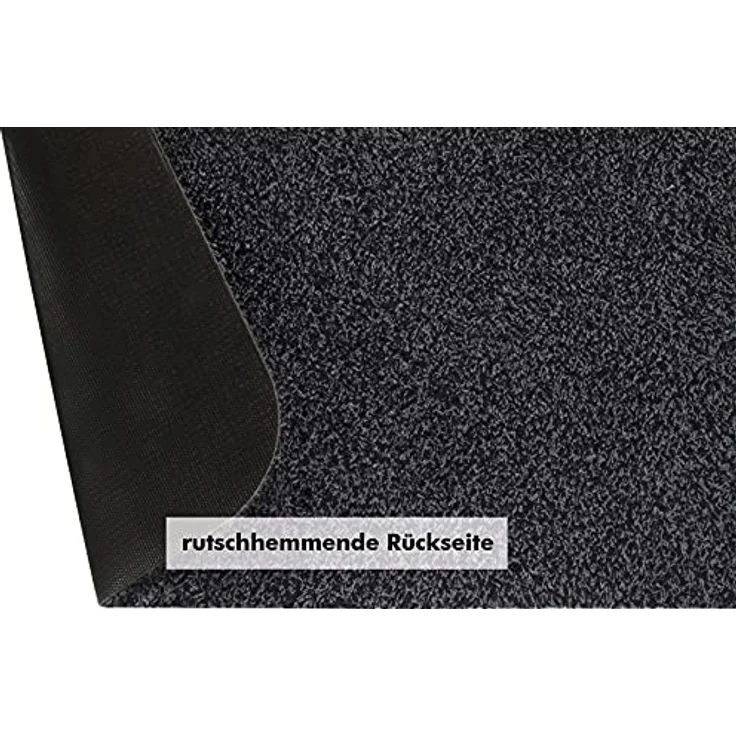 andiamo Fußmatte Samson - Schmutzfangmatte aus Baumwolle für den Hauseingang - einsetzbar als Fußmatte innen, Fußabtreter im überdachten Außenbereich oder als Haustiermatte 50 x 80 cm Anthrazit – Bild 4