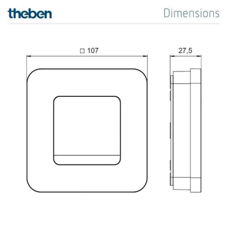 Theben RAMSES 812 top3, Digital-Uhrenthermostat für Raumtemperaturregelung mit Bluetooth-App, 230 V, 3 programmierbare Wochenprogramme, Ferienprogramm, Komfort- und Eco-Funktion – Bild 3