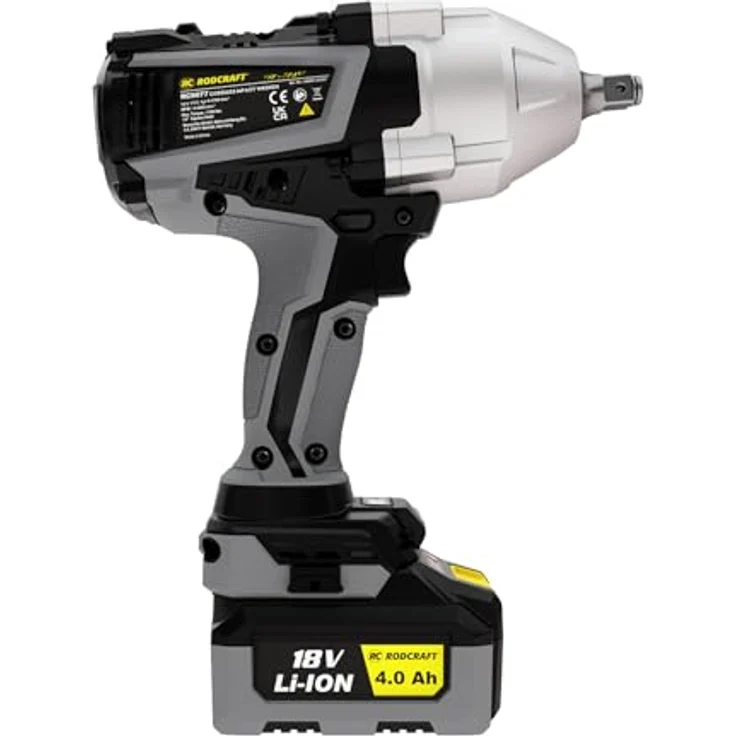 Rodcraft RC9077K4 Akku-Schlagschrauber eBeast, Vierkant 1/2 Zoll, max. Lösemoment 1500 Nm, LED-Licht, 2x 4Ah Akku + Ladegerät + Stofftasche, blau – Bild 3