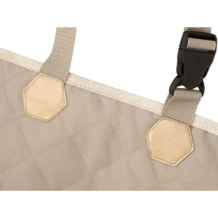 DOGGY Hundeautositz, Hundebox, Hundebett, Transportboxen, Rückbank, Hundedecke, Hundekörbchen, Katzenbett für kleine Hunde 135 x 45 cm Beige Oxford, Universalität, Stabile Riemen, Leicht zu reinigen, Wasserdicht, OEKO-TEX-zertifiziert – Bild 5
