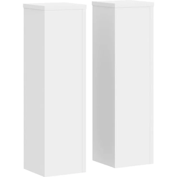vidaXL Blumenständer Pflanzenständer 2 Stk Weiß 17x17x60 cm Spanplatte – Bild 2
