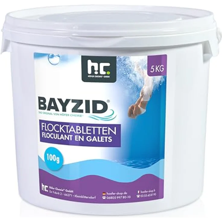 1 x 5 kg BAYZID Flocktabletten für Pools – Bild 2