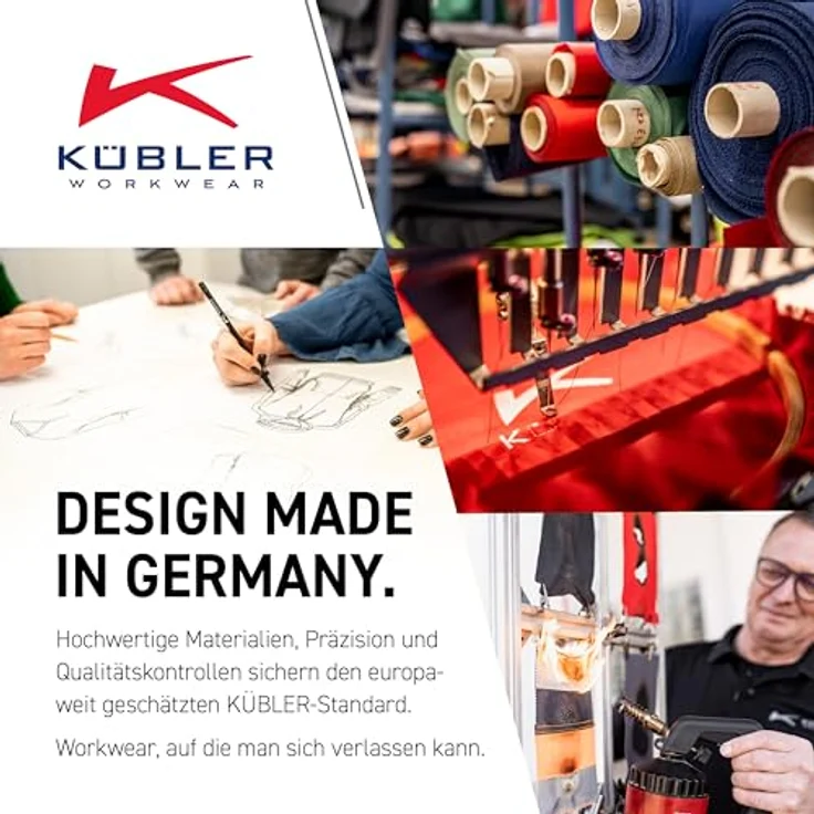 Kübler Arbeitsjacke, Strickjacke mit Teddyfutter, wasserabweisenden Reissverschlüssen und reflektierenden Elementen, Größe L – Bild 8
