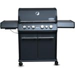 SANTOS Gasgrill S-418 Mattschwarz Limited Edition - 4 Hauptbrenner, 800 °C Grillzone, Heckbrenner/Backburner, Deckelthermometer - doppelwandiger Deckel - Preisvergleich