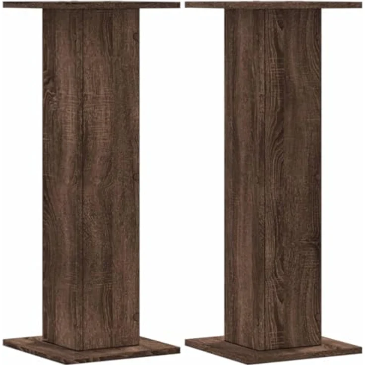 vidaXL Blumenständer Pflanzenständer 2 Stk Eichen-Optik 30x30x80 cm Spanplatt – Bild 1