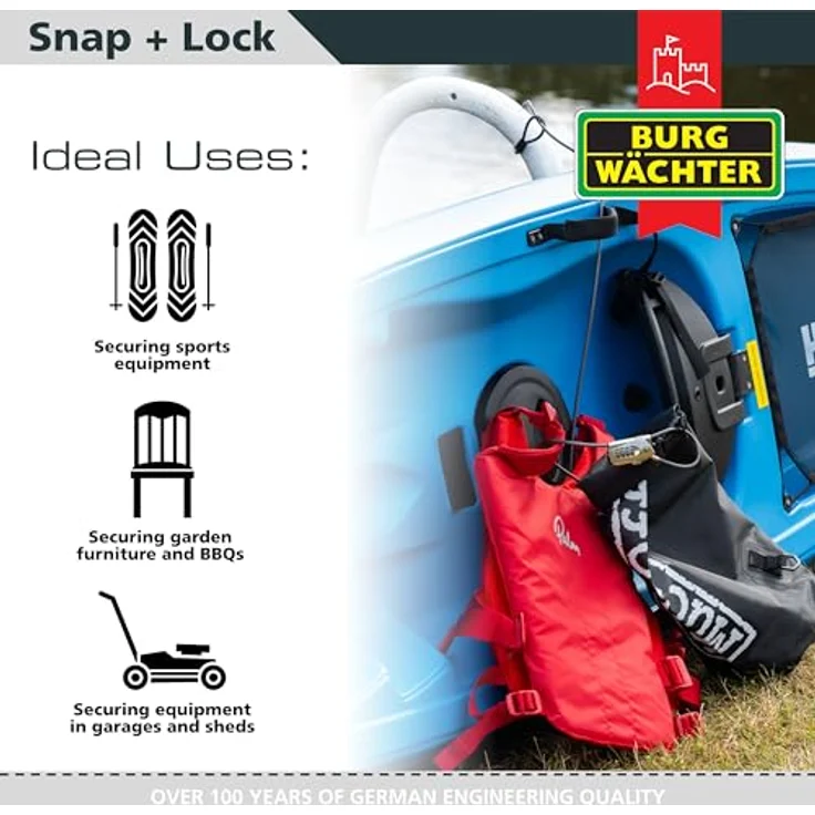 BURG-WÄCHTER Burg Wächter Kabelschloss Snap + Lock 720 200 – Bild 4