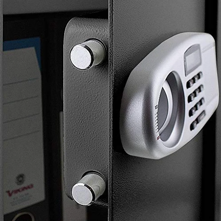 MS-Point BITUXX® Elektronischer Safe Wandtresor, schwarzer Geldschrank mit Innenmaßen 345mm x 515mm x 300mm für Wertsachen, Dokumente und Schmuck – Bild 4