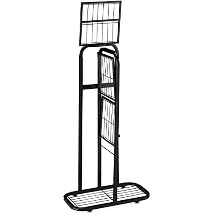 relaxdays Blumenständer Metall Blumentreppe 4 Etagen, Schwarz - Pflanzenregal aus pulverbeschichtetem Stahl, vielseitig einsetzbar für Wohnzimmer, Balkon und Garten – Bild 7