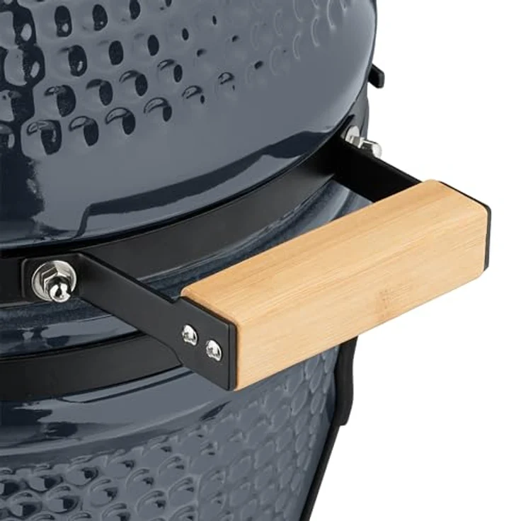 Relaxdays Kamado-Grill, Keramikgrill (260 mm) mit präziser Temperaturregelung, integrierten Thermometer und geringen Kohlebedarf – Bild 8