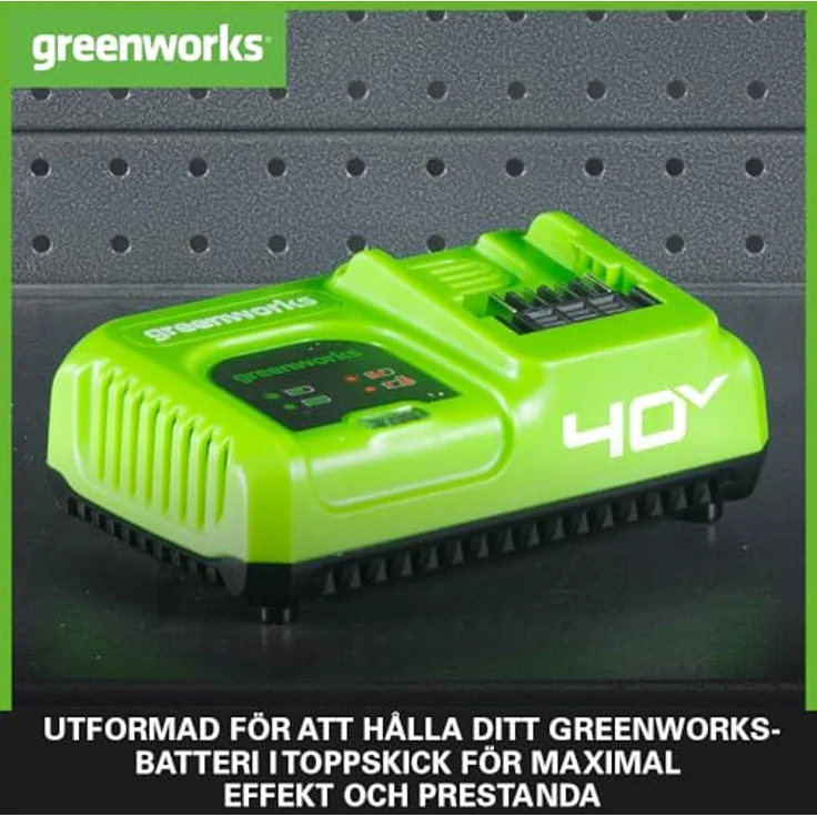 Greenworks Rapid Oplader 40V 5AH, Ladegerät für Greenworks 40V Batterien mit schnellem Ladevorgang und LED-Anzeige – Bild 5