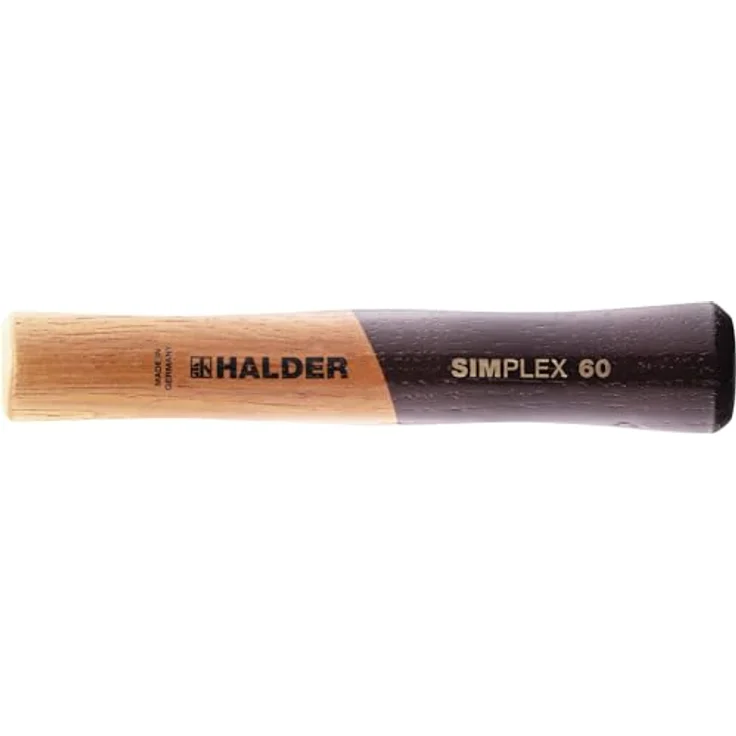 HALDER SIMPLEX Ersatzstiel, Holz, 60mm Kopf, 207mm extra kurz, schwingungsdämpfend, ergonomisch geformt – Bild 1
