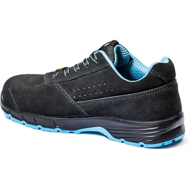 Sparco Horizon Moreno ESD S1PS SR FO, Sicherheitsschuhe aus Veloursleder mit durchtrittsicherer Textilfaser, Schwarz Größe 46 – Bild 3