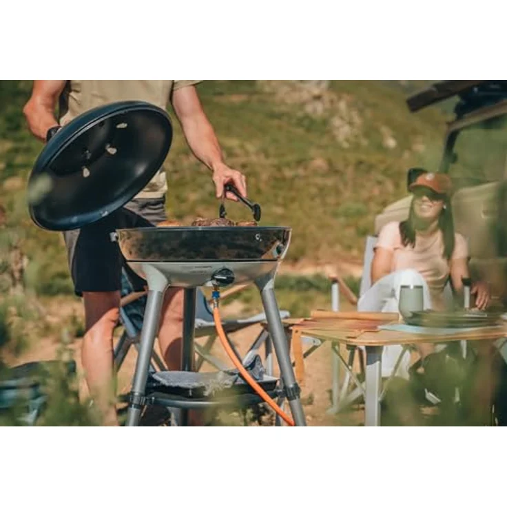 Cadac Carri Chef 50 BBQ 50mbar Gasgrill, tragbarer Campinggrill mit Ø 50 cm, Piezo-Zündung und GreenGrill-Beschichtung – Bild 8