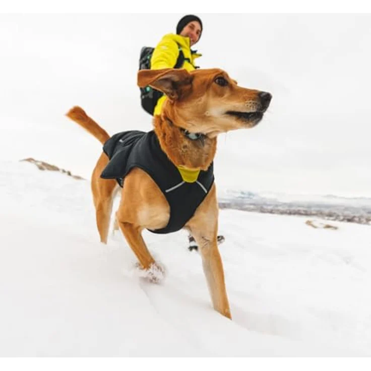 RUFFWEAR Quinzee Regenjacke für kleine Hunde, isolierter Allwetter-Hundemantel, Wasserabweisende Hundejacke, leichte Hundeweste und Tragetasche, Größe S, Obsidianschwarz – Bild 4