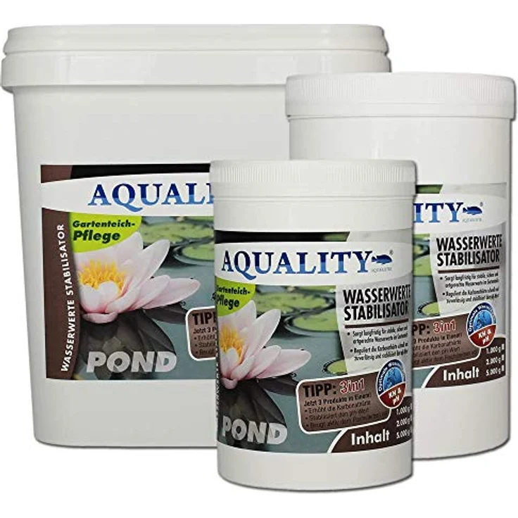 AQUALITY Gartenteich Wasserwerte Stabilisator 3in1 (Artgerechte Wasserwerte im Gartenteich - Reguliert langfristig die Karbonathärte, stabilisiert den pH-Wert), Inhalt:5 kg – Bild 5