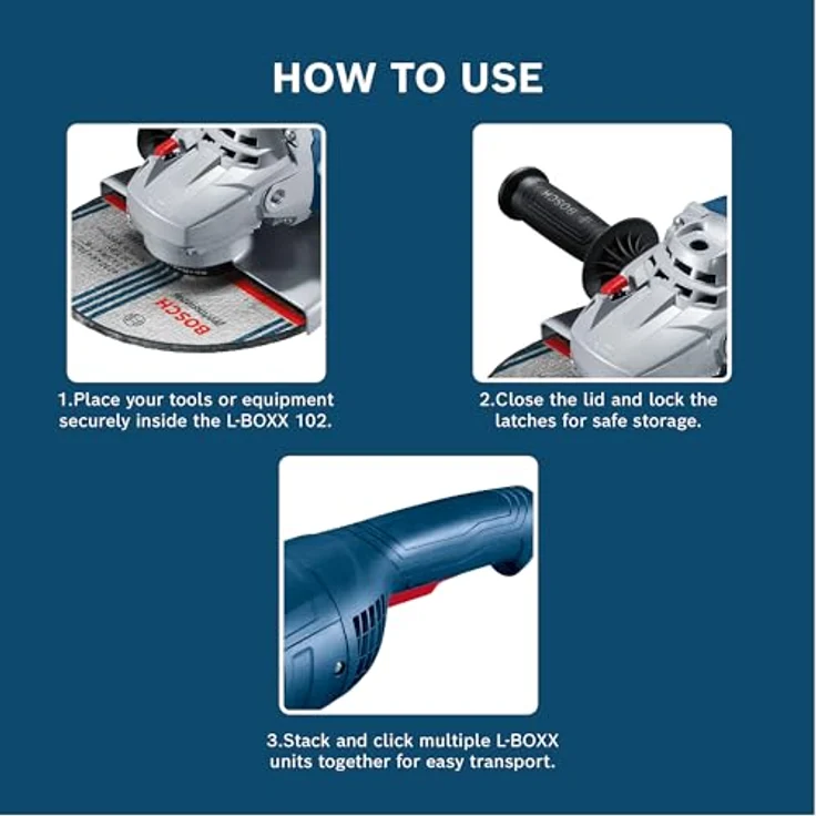 Bosch Professional L-Boxx 102, leer Werkzeugkiste, blau/rot, 1600A012FZ – Bild 6