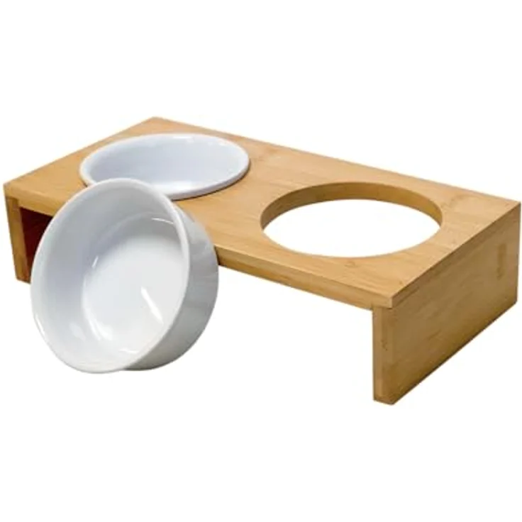 Nobby Hunde Futterbar Ilus, elegantes Napf-Set mit keramischen Näpfen, rutschfest und spülmaschinengeeignet – Bild 2
