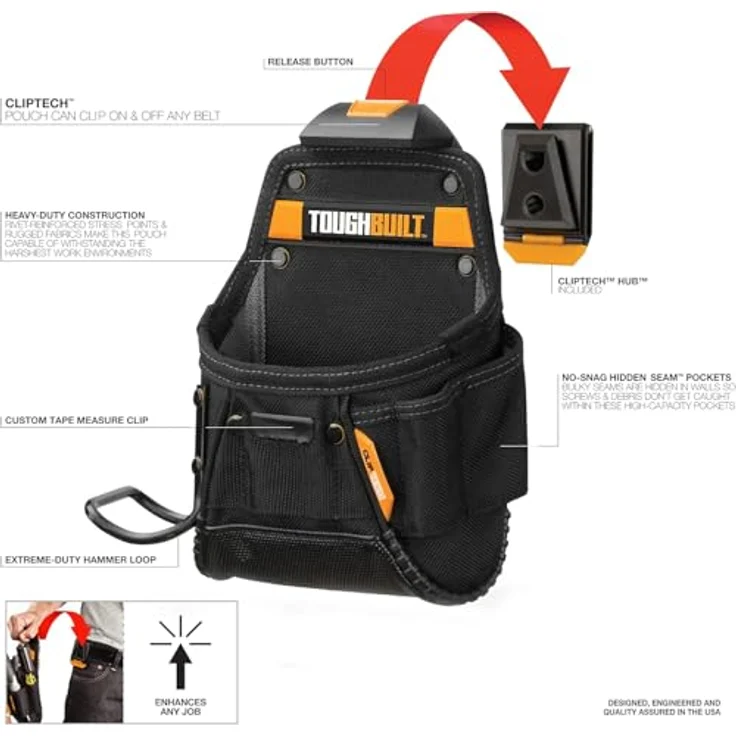 ToughBuilt TOU-CT-24 Werkzeug-Gürteltasche, mit Hammerschlaufe – Bild 4
