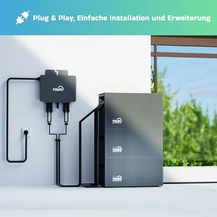 TSUN TSOL-DB2000Lite, Solarspeicher 2,01 kWh LiFePO4, Erweiterungsspeicher mit 6000 Zyklen für TSOL-DCU2000Lite – Bild 3
