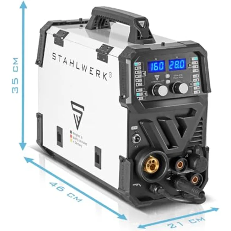 STAHLWERK Inverterschweißgerät CTM-416 Puls Pro, 6-in-1 Schutzgas, 20 - 160 A, synergischem Drahtvorschub – Bild 6