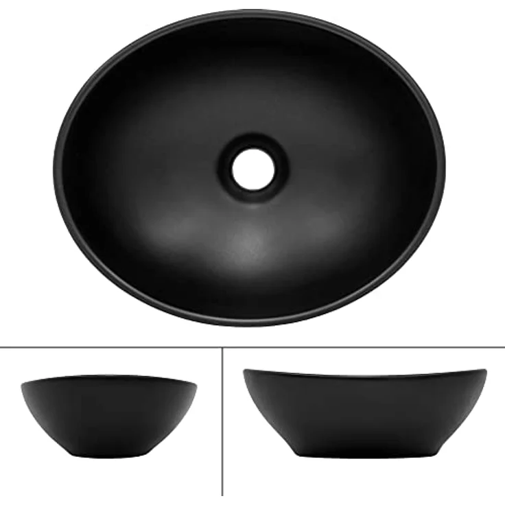ML-Design Waschbecken 41x33,5x14,5 cm schwarz aus Keramik ML-Design – Bild 3