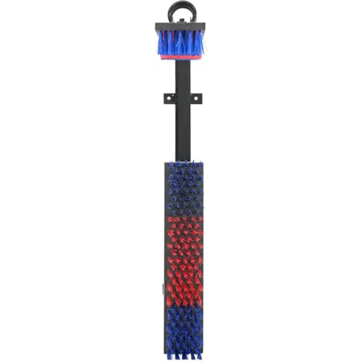 vidaXL Rinderbürsten Wandmontage, langlebige Tierfellpflegebürste mit verstellbaren Armlehnen, weiße Farbe, 84x10x91 cm – Bild 3