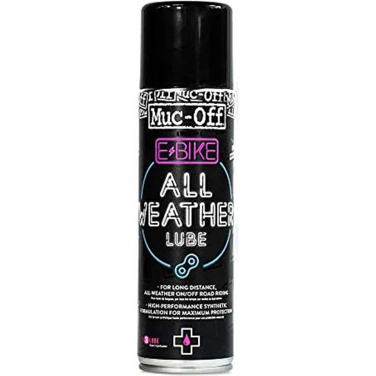 Muc-Off E-Bike All-Weather Chain Lube Allwetter- Kettenöl, 250 ml - Premium E-Bike Kettenfett, Kettenspray Fahrrad - Formuliert Für Alle Wetterbedingungen – Bild 1