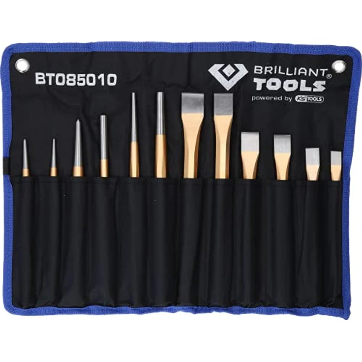 BRILLIANT TOOLS BT085010 Meißel und Durchtreiber-Satz, 12-tlg. [Powered by KS TOOLS] – Bild 1